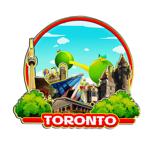 Toronto Canada Magnet Fridge Magnet Wooden 3D Landmarks Travel Collectible Souvenirs Decoration Handmade -1305