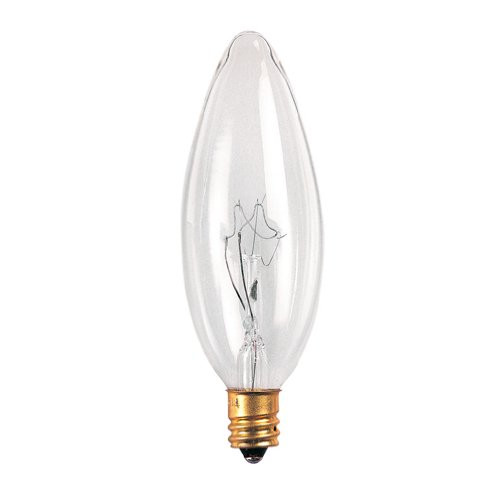 Bulbrite 5CTC/25/3 5-Watt 130-Volt Incandescent Torpedo Chandelier Bulb, 25mm, Clear