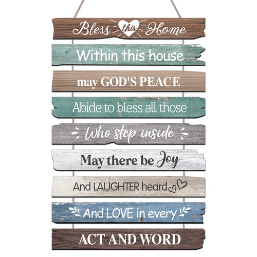 Serenity Prayer Wall Decor House Warming Wall Art Bible Verses Wall Decor Serenity Prayer Sign Religious Christian Wall Decor Sign Inspirational Wood Hanging Sign for Farmhouse Bedroom (House Warming)