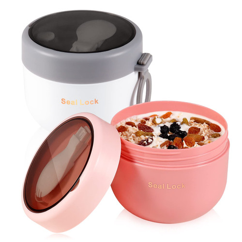 Overnight Oats Containers with Lids, 20oz Portable Overnight Oats Jars with Spoons, Leak-proof Plastic Yogurt Jars, Oatmeal Container for Yogurt Breakfast On The Go Cups, Dessert Snack Containers Overnight Oats Containers with Lids, 20oz Portable Overnight Oats Jars with Spoons, Leak-proof Plastic Yogurt Jars, Oatmeal Container for Yogurt Breakfast On The Go Cups, Dessert Snack Containers