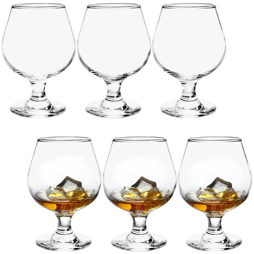ZOOFOX 6 Pack 12 oz Snifter Whiskey Glasses, Brandy Glasses for Spirits, Clear Cognac Stemmed Glasses, Short Beer Tasting Glasses Drinking Cups, Great for Spirits Drinks ZOOFOX 6 Pack 12 oz Snifter Whiskey Glasses, Brandy Glasses for Spirits, Clear Cognac Stemmed Glasses, Short Beer Tasting Glasses Drinking Cups, Great for Spirits Drinks