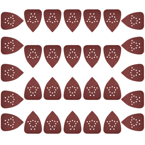 HARSKIYER 30pcs 120 Grit Mouse Detail Sander Sandpaper, Triangle Sanding Pads 12 Hole Hook and Loop Sander Sandpaper Detail Sander Sandpaper Sanding Paper Assorted Triangle Sanding Sheets