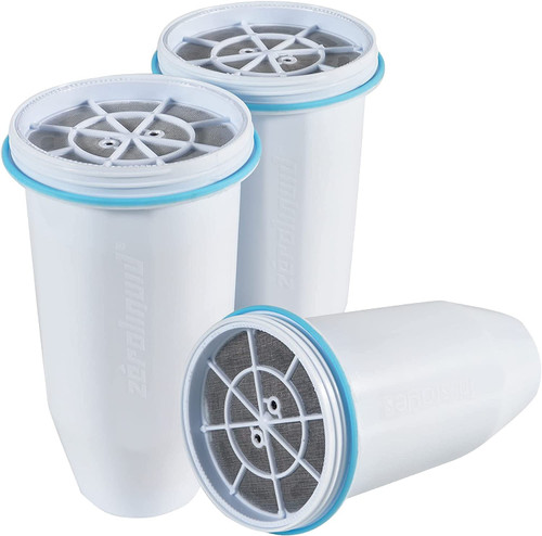 Zeroliquid ZR-017 Replacement Water Filters for Pitchers and Dispensers, 0 TDS, Advanced 6-Stage Filter to Remove 99.9% Lead, Chlorine, Fluoride, PFOA/PFOS (3 pack)