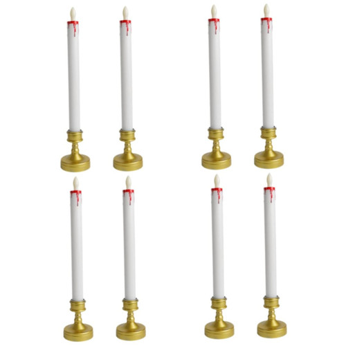 Holibanna 8 Pcs Tapers Candles Wedding Decor LED Decor Battery Electric Candle Candle Light Flameless Candles LED Flameless Candles Taper Candles Light for Party Decorations Desktop LED