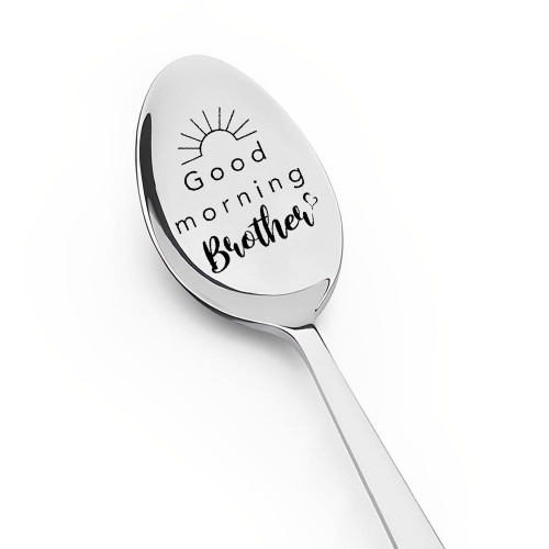 Best Brother Gifts from Sister Brother Good Morning Brother Engraved Spoon for Brother Birthday Christmas Gift for Men Big Brother Gifts for Boy Brother Coffee Tea Spoons Best Brother Gifts from Sister Brother Good Morning Brother Engraved Spoon for Brother Birthday Christmas Gift for Men Big Brother Gifts for Boy Brother Coffee Tea Spoons