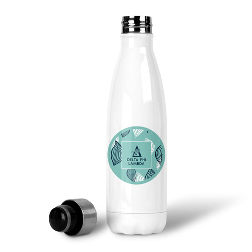 Delta Phi Lambda Sorority Stainless Steel Thermos Water Bottle 17 OZ (Delta Phi Lambda 6)