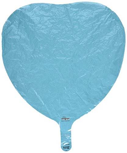 Anagram International Heart-Flat-Balloon, Caribbean Blue