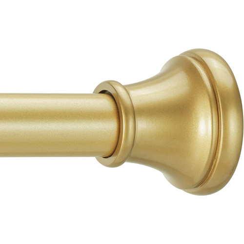 YNL Tension Rod- No Drill, Non-Slip Spring Tension Rods for Closet & Window & Door, 24 to 34 inches Closet Rod, Warm Gold