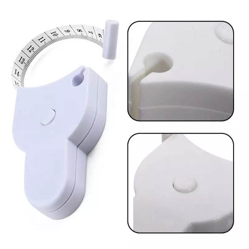 Body Tape Measure, Automatic Retractable Tape Measure, Portable Measuring Tape, Arm Chest, Waist Measurement Tape, Plan Tape Measure.(White) Body Tape Measure, Automatic Retractable Tape Measure, Portable Measuring Tape, Arm Chest, Waist Measurement Tape, Plan Tape Measure.(White)