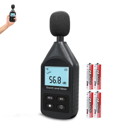 Decibel Meter,High Accuracy Sound Decibel Meter Level Reader 30-130dBA Range,Backlight LCD Display,MAX/MIN Data Hold Digital Sound Meter,Decibel On for Home, School and Workplace Noise Reader
