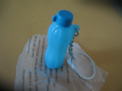 Tupperware Rare Aqua Eco Water Bottle Keychain