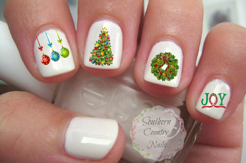 Christmas Nail Decal Nail Art Stocking Stuffer Fingernail Decals Nail Christmas Nail Decal Nail Art Stocking Stuffer Fingernail Decals Nail