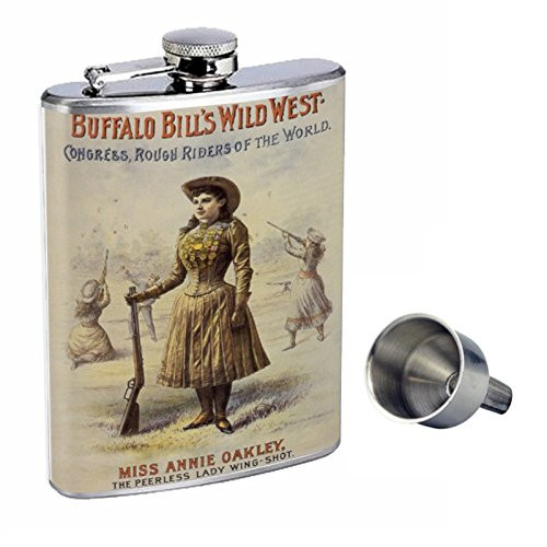 Vintage Cowgirl Perfection In Style 8oz Stainless Steel Whiskey Flask with Free Funnel D-010