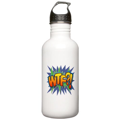 Truly Teague Stainless Water Bottle 1.0L Text Abbreviation WTF?!