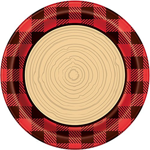Buffalo Plaid Lumberjack Dinner Plates, 8ct