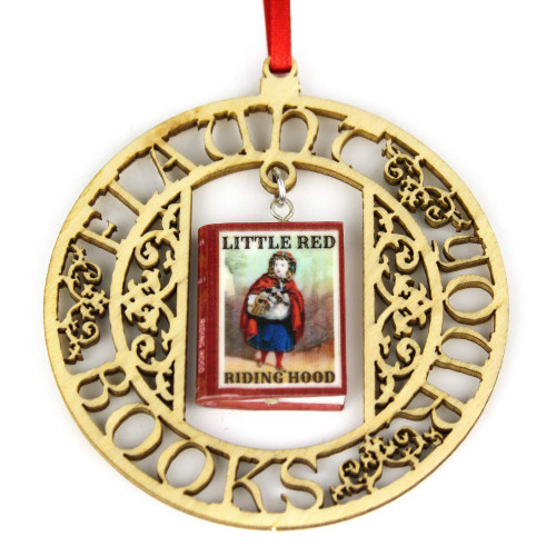 Little Red Riding Hood Fairy Tale Ornament Clay Mini Book Framed Ornament Home Wall Decoration Favor