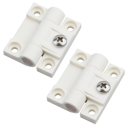 Antrader 2 Pack 43mmx36mm 4 Countersunk Holes Plastic Adjustable Torque Position Control E6-10-301-20 Series Hinge White Door Hinges