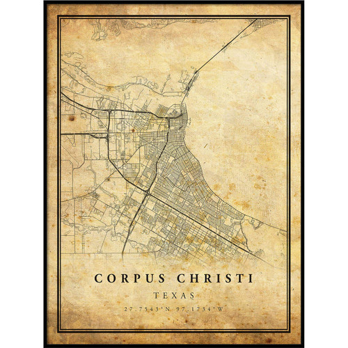 Corpus Christi map Vintage Style Poster Print | Old City Artwork Prints | Antique Style Home Decor | Texas Wall Art Gift | Antique map 20x30 Corpus Christi map Vintage Style Poster Print | Old City Artwork Prints | Antique Style Home Decor | Texas Wall Art Gift | Antique map 20x30
