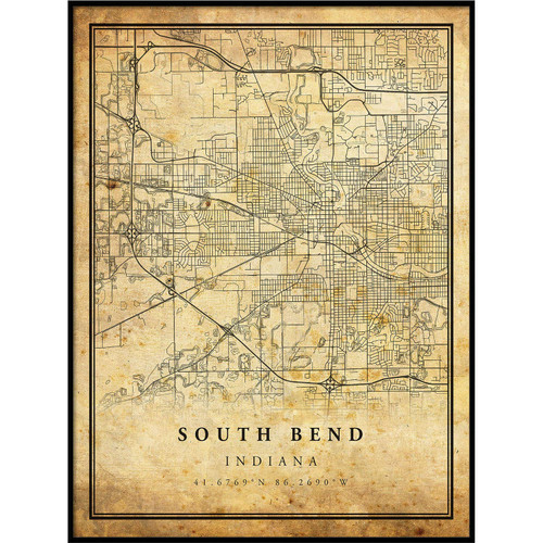 South Bend map Vintage Style Poster Print | Old City Artwork Prints | Antique Style Home Decor | Indiana Wall Art Gift | map Antique 20x30 South Bend map Vintage Style Poster Print | Old City Artwork Prints | Antique Style Home Decor | Indiana Wall Art Gift | map Antique 20x30