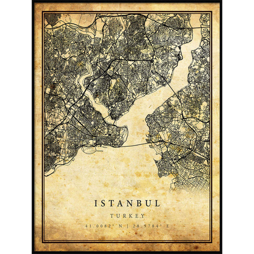Istanbul map Vintage Style Poster Print | Old City Artwork Prints | Antique Style Home Decor | Turkey Wall Art Gift | Historical map Print 18x24 Istanbul map Vintage Style Poster Print | Old City Artwork Prints | Antique Style Home Decor | Turkey Wall Art Gift | Historical map Print 18x24