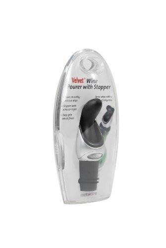 Houdini W9116 Deluxe Wine Pourer with Stopper, Black