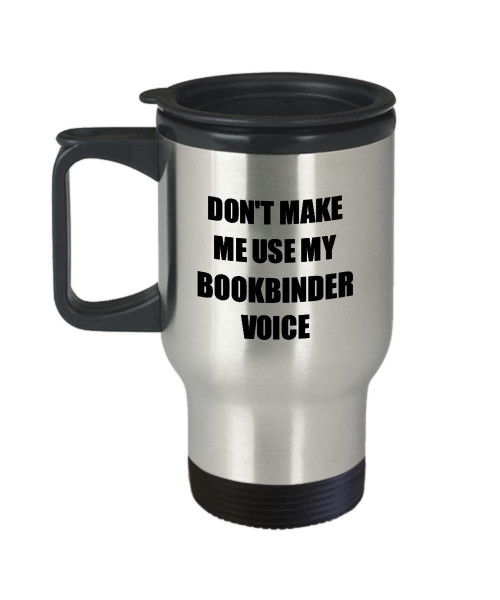 Bookbinder Travel Mug Coworker Gift Idea Funny Gag For Job Coffee Tea 14oz Commuter Stainless Steel