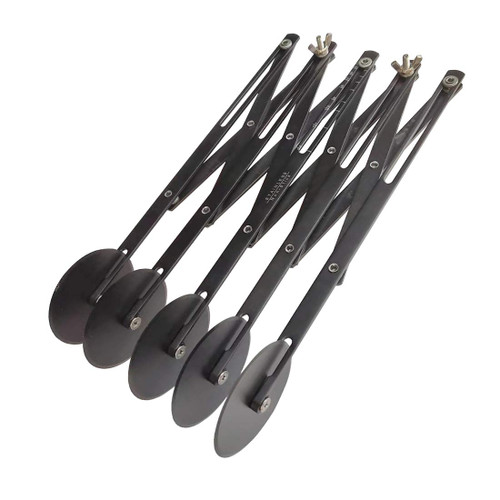 UOHGDPY Adjustable Pastry Cutter, 5 Wheel Stainless Steel Dough Divider,Non-stick coating Expandable Pizza Slicer Multi-Round Pastry Knife Baking Cutter Roller Cookie Dough Cutter Divider ?black?