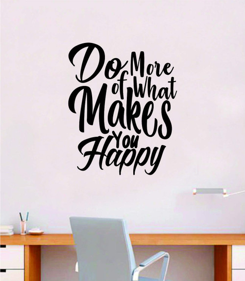 Boop Decals Do More of What Makes You Happy V4 Quote Wall Decal Sticker Bedroom Home Room Art Vinyl Inspirational Teen Decor School Playroom Kindergarden Classroom Nursery Love Playroom Kids