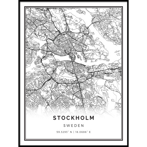 Squareious Stockholm map Poster Print | Modern Black and White Wall Art | Scandinavian Home Decor | Sweden City Prints Artwork | Fine Art Posters 18x24 Squareious Stockholm map Poster Print | Modern Black and White Wall Art | Scandinavian Home Decor | Sweden City Prints Artwork | Fine Art Posters 18x24