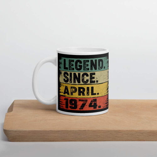 Vintage 1974 Awesome Since April 1974 46th Birthday Mug