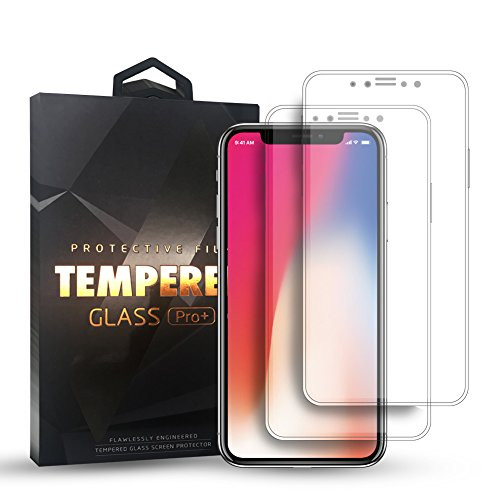 iPhone X Screen Protector, Huafly HD Clear 0.33mm 3D Premium Tempered Glass Screen Protector with Anti-fingerprint High Light Penetration Hardness for iPhone X