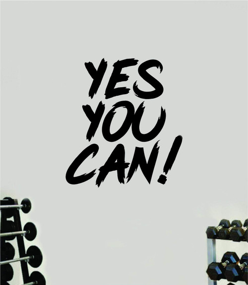 Yes You Can Wall Decal Home Decor Art Vinyl Sticker Quote Bedroom Teen Inspirational Gym Fitness Lift Health Weights Train Cardio Beast Strong Weights Sports Exercise Yes You Can Wall Decal Home Decor Art Vinyl Sticker Quote Bedroom Teen Inspirational Gym Fitness Lift Health Weights Train Cardio Beast Strong Weights Sports Exercise