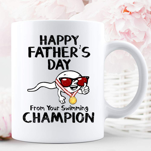Happy Father's Day From Your Swimming Champion Ceramic Mug Graphic Coffee Mugs White Cups Tea Tops Custom Novelty 11 Oz 15 Oz Happy Father's Day From Your Swimming Champion Ceramic Mug Graphic Coffee Mugs White Cups Tea Tops Custom Novelty 11 Oz 15 Oz