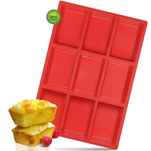 Walfos Silicone Mini Loaf Pan, Non-Stick Mini Bread Pan, 9 Cavity Silicone Bread Baking Mold, Perfect for Mini Loaf Cake and Bread, Meatloaf, Food Grade and BPA Free Walfos Silicone Mini Loaf Pan, Non-Stick Mini Bread Pan, 9 Cavity Silicone Bread Baking Mold, Perfect for Mini Loaf Cake and Bread, Meatloaf, Food Grade and BPA Free