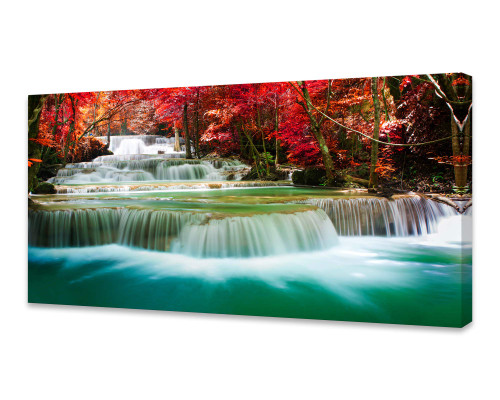 Cao Gen Decor Art-S05150 Wall Art 1 Pieces Waterfall Canvas Print Landscape Paintings Framed Red Trees Forest Canvas Falls Picture for Bedroom Living Room Office kitchen Home Decor Ready to Hang Cao Gen Decor Art-S05150 Wall Art 1 Pieces Waterfall Canvas Print Landscape Paintings Framed Red Trees Forest Canvas Falls Picture for Bedroom Living Room Office kitchen Home Decor Ready to Hang