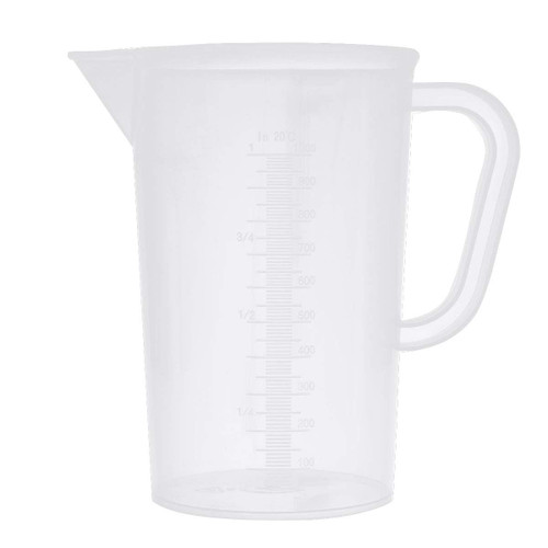 Freebily Plastic Pour Measuring Cup Water Pitcher Jug with/without Lid for Cold Water Ice Tea Juice Beer 1000ml without Lid One Size