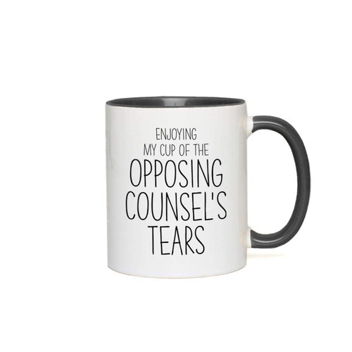 Bubble Hugs Lawyer Two Tone Black Edition Coffee Mug 11oz - The Opposing Counsel's Tears - Funny Defense Attorney Court Law Degree for Lawyers Law Student Bubble Hugs Lawyer Two Tone Black Edition Coffee Mug 11oz - The Opposing Counsel's Tears - Funny Defense Attorney Court Law Degree for Lawyers Law Student