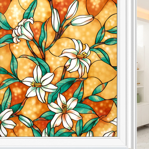 Coavas Privacy Static Cling Window Film Stained Glass Window Decal Non-Adhesive Frosted Window Covering for Home Church 23.6" x 78.7" Coavas Privacy Static Cling Window Film Stained Glass Window Decal Non-Adhesive Frosted Window Covering for Home Church 23.6" x 78.7"