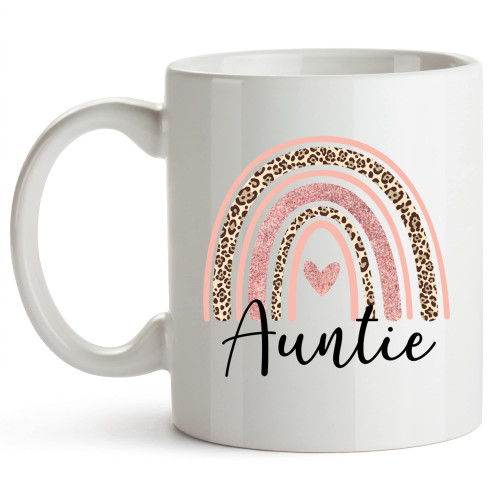 YouNique Designs Auntie Mug, 11 Ounces, Aunt Coffee Mug from Niece and Nephew, Aunt Mug, Auntie Cup, Best Aunt Coffee Mug, Best Aunt Ever Gifts (White)
