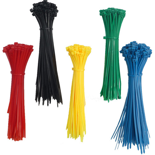 Colored Zip Ties 6 inch Multi-Color Zip Cable Ties 500pcs Assorted Colors Self-Locking Zip Cable Ties Black,Red,Yellow, Blue,Green Zip Ties for Deco Mesh Wreath Supplies,Outdoor and Home