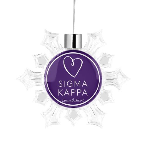 Sigma Kappa Sorority Snowflake Christmas Tree Ornament Decoration for Tree Party Home Holiday Decor (Sigma Kappa 7)