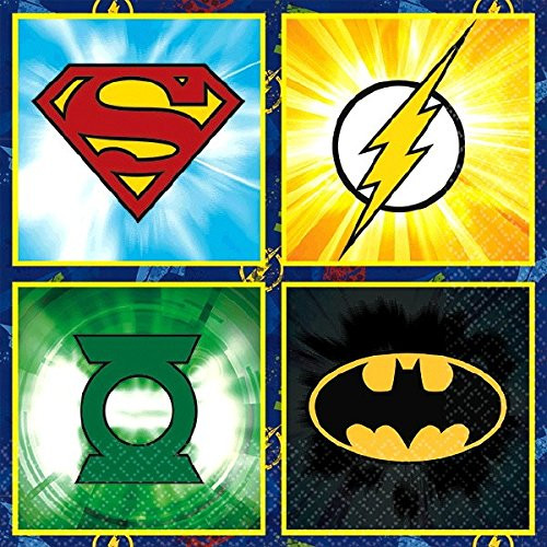 Justice League Beverage Napkins, Party Favor
