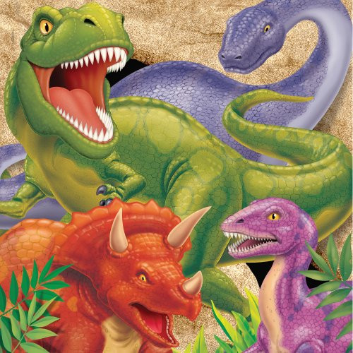 Creative Converting Dino Blast 16 Count 3-Ply Paper Lunch Napkins