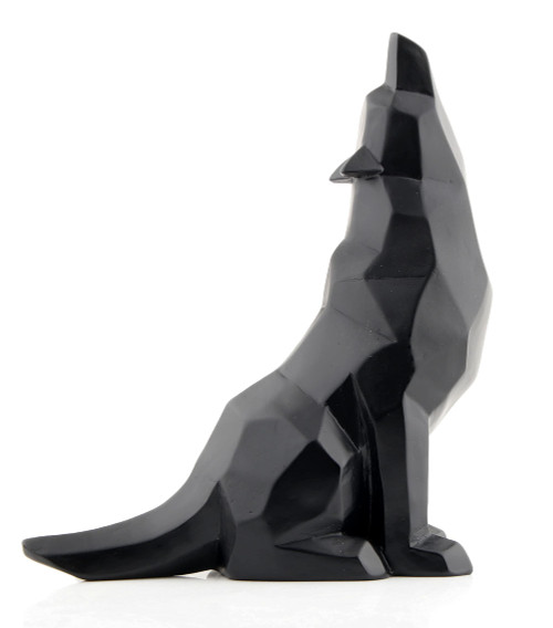 Wisifayardin Black Wolf Howling Wolf Figurine Statue for Home Decor