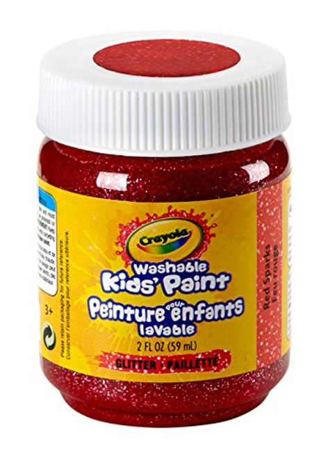 Crayola Washable Kids Paint, 2 oz, Red Sparks