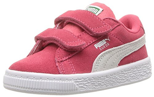 PUMA Baby Suede Classic Velcro Kids 36507704 Sneaker, Paradise Pink-Puma White, 10 M US Toddler