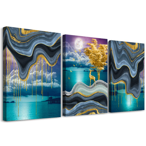 Canvas Wall Art For Bedroom Wall Decor For Living Room Modern Bathroom Canvas Art Kitchen Green Abstract Pictures Artwork Wall Paintings Decor Ready To Hang Room Home Decorations 12" X 16" 3 Pieces Canvas Wall Art For Bedroom Wall Decor For Living Room Modern Bathroom Canvas Art Kitchen Green Abstract Pictures Artwork Wall Paintings Decor Ready To Hang Room Home Decorations 12" X 16" 3 Pieces