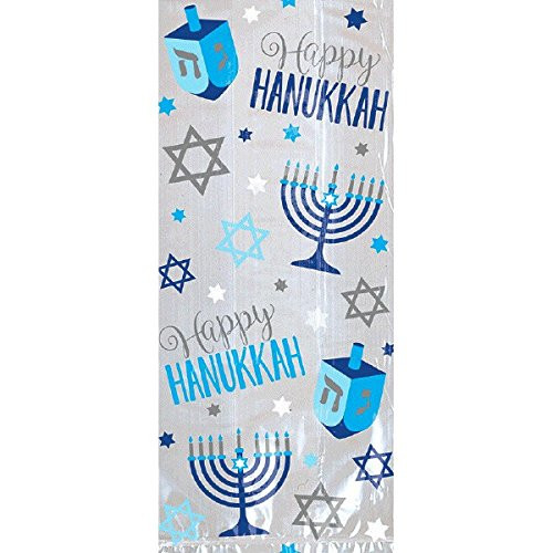 Amscan Hanukkah Multicolored Plastic Bag, 20 Ct. | Party Supply