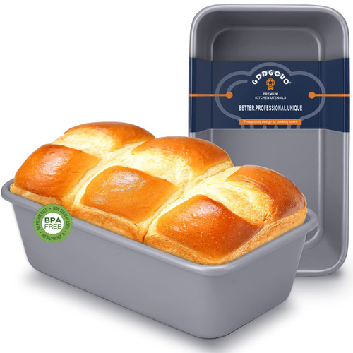 GDDGCUO 2LB Loaf Pan, Non-stick Heavy Carbon Steel Bread Pan, Baking Bread Loaf Pan 9 x 5 Inch, Perfect for Baking Bread, Meatloaf and Banana Bread