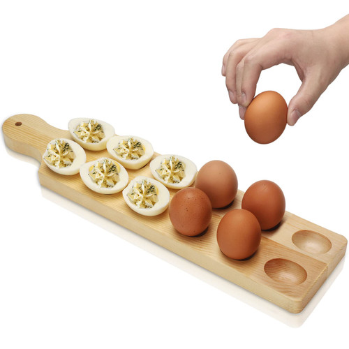 Reversible Wood Deviled Egg Platter 12 Holes Deviled Egg Tray Food Serving Platter Rustic Wooden Egg Holder Kitchen Refrigerator Wood Egg Containers Countertop for Deviled Egg Charcuterie Board Reversible Wood Deviled Egg Platter 12 Holes Deviled Egg Tray Food Serving Platter Rustic Wooden Egg Holder Kitchen Refrigerator Wood Egg Containers Countertop for Deviled Egg Charcuterie Board